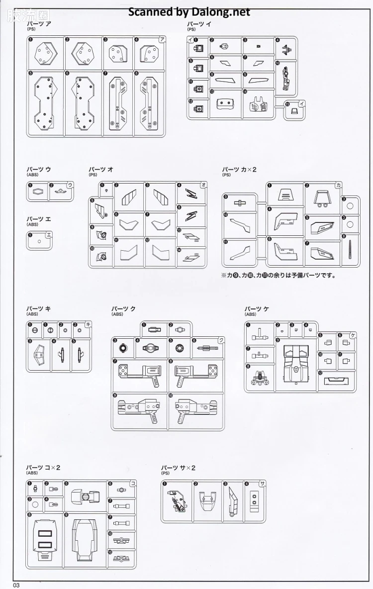 寿屋综合拼装模型系列 勇者系列 <勇者传说> 泰丹＆GX零件 - 图片